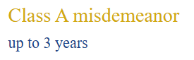 class a misdemeanor