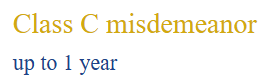 class c misdemeanor